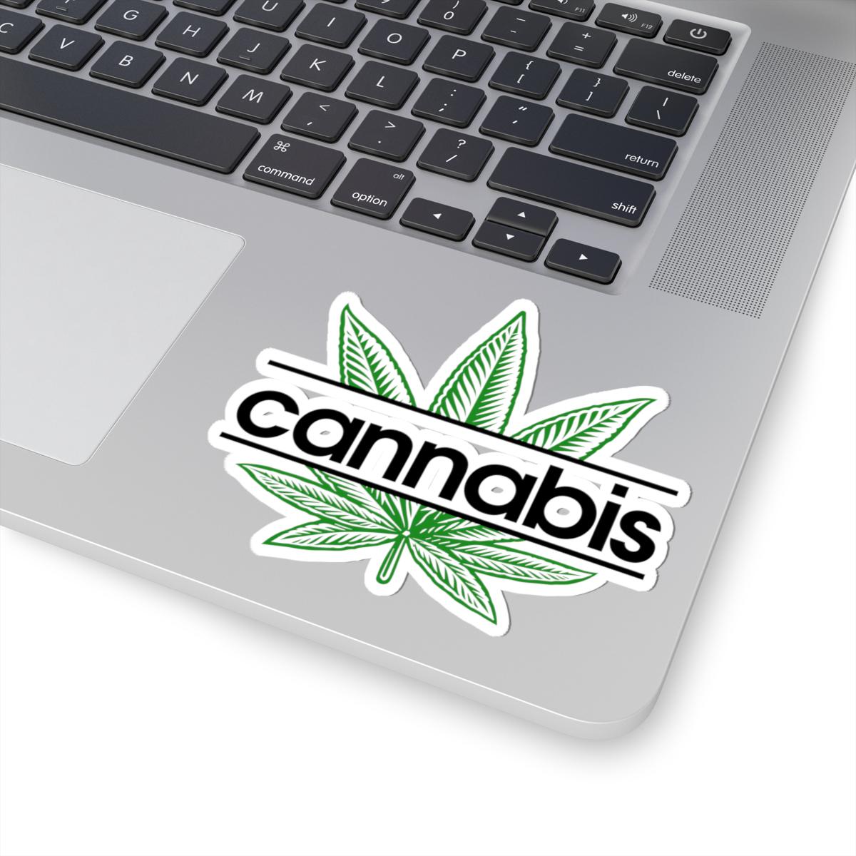 ColorFlow | Support Your Local Pot Dealer Weed Sticker Waterproof Cannabis Leaf Vinyl Decal Funny Stoner Quote for Laptop Flask