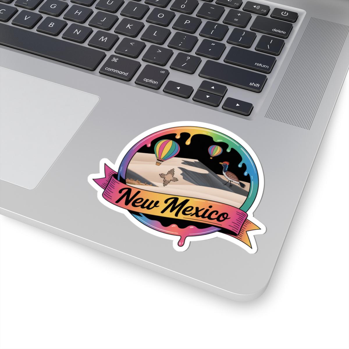 ColorFlow | New Mexico Desert Hot Air Balloon Vinyl Sticker | Southwest Scenic Travel Art Decal