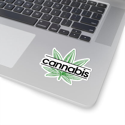 ColorFlow | Support Your Local Pot Dealer Weed Sticker Waterproof Cannabis Leaf Vinyl Decal Funny Stoner Quote for Laptop Flask