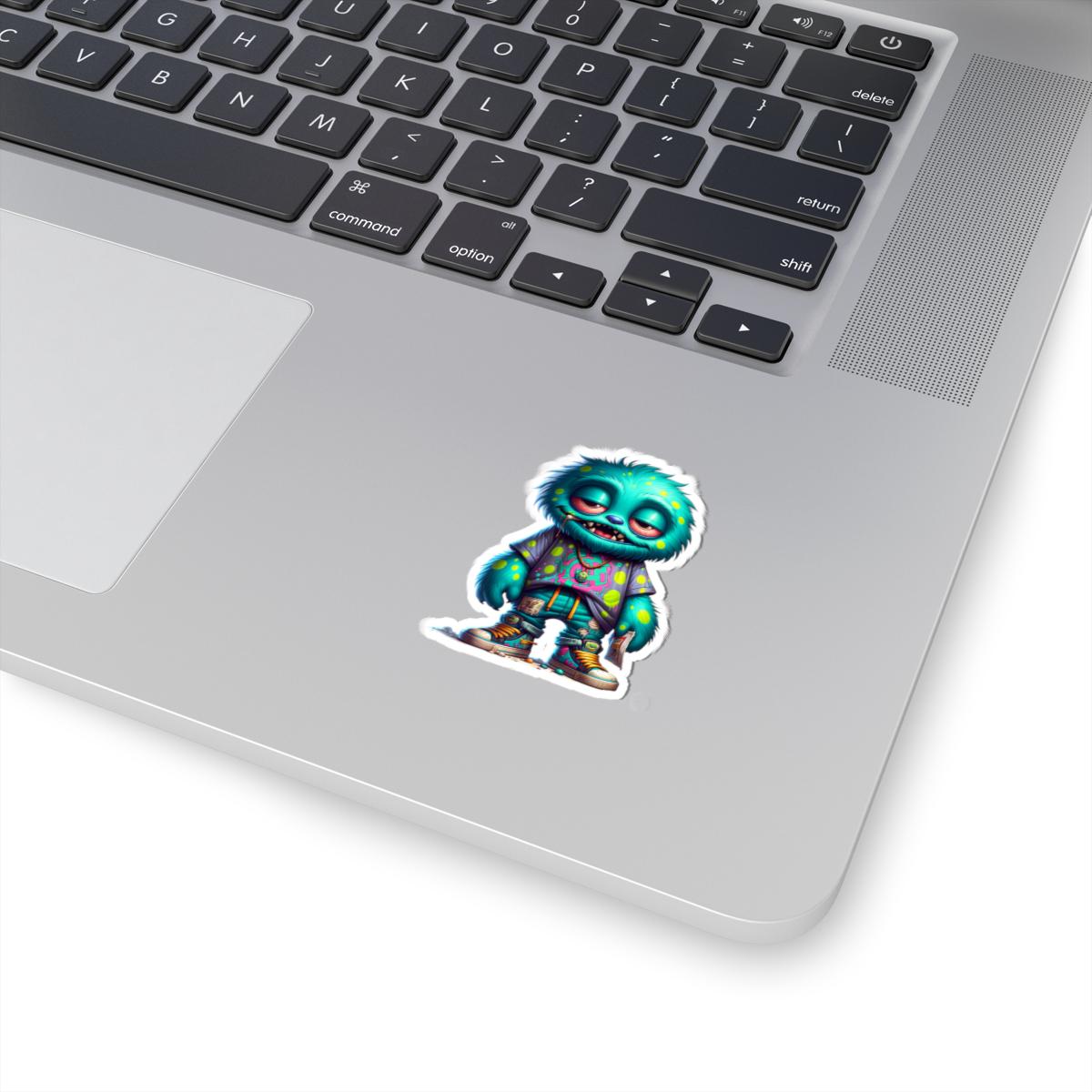 ColorFlow | Graffiti Street Style Blue Monster Kiss Cut Sticker Urban Character Art for Laptops Water Bottles Journals and More