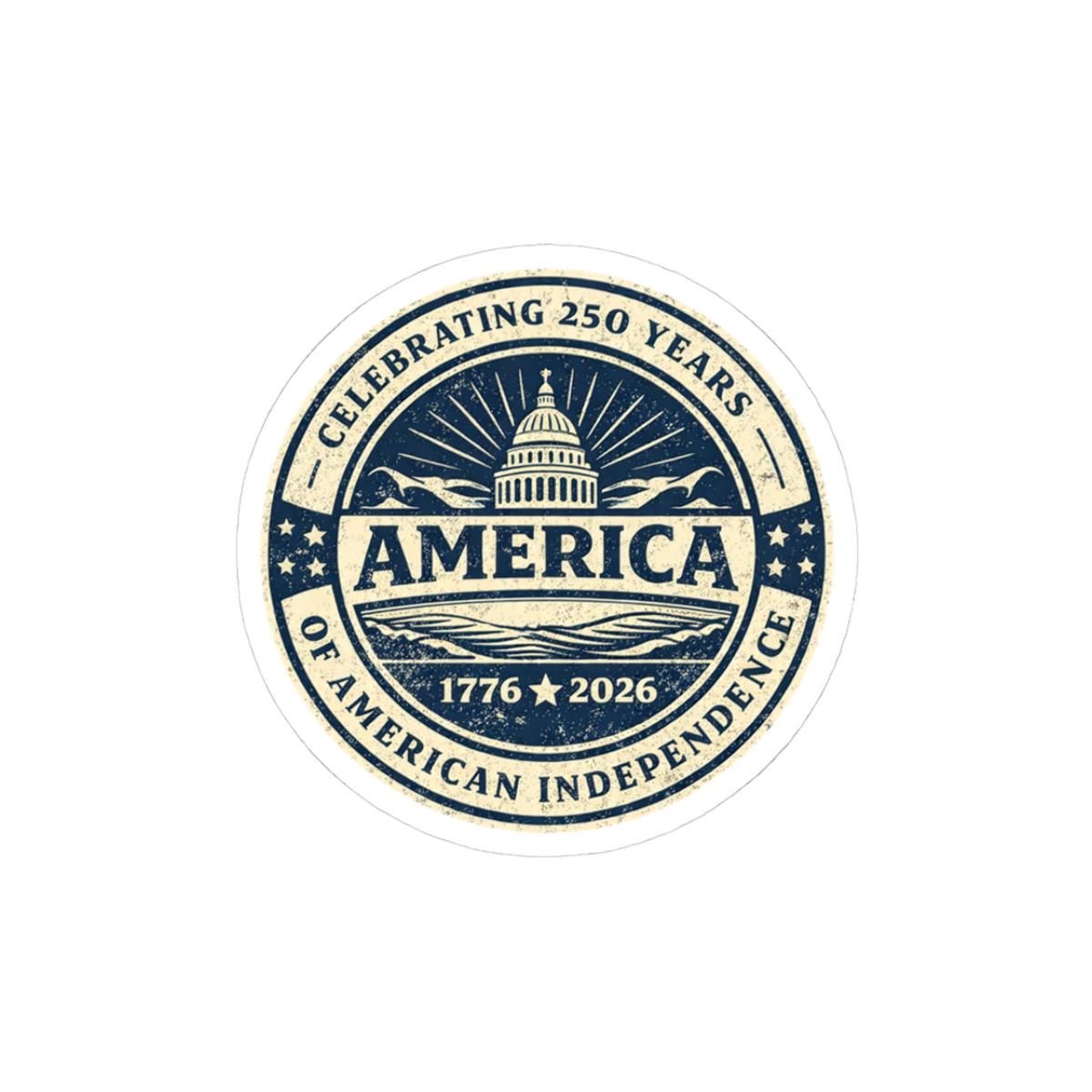 ColorFlow | Celebrating 250 Years of America Independence Patriotic Capitol Vinyl Sticker