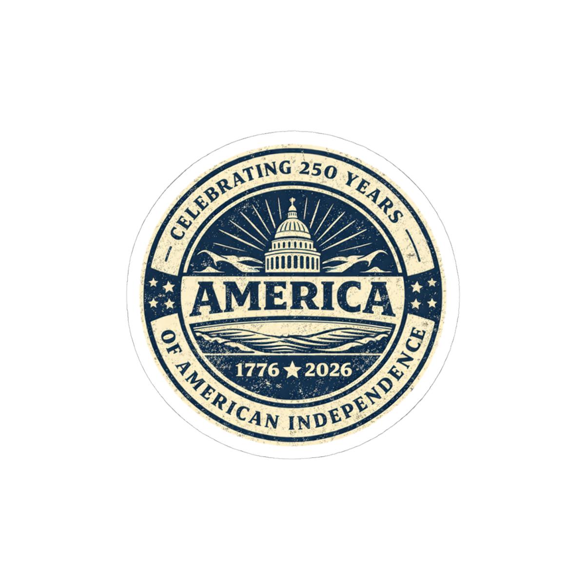 ColorFlow | Celebrating 250 Years of America Independence Patriotic Capitol Vinyl Sticker