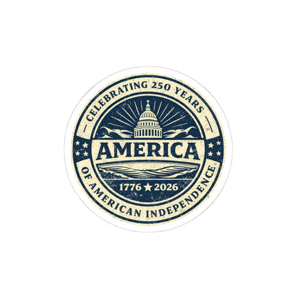 ColorFlow | Celebrating 250 Years of America Independence Patriotic Capitol Vinyl Sticker