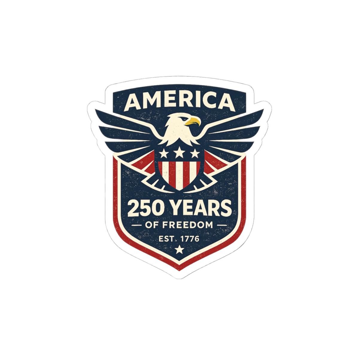 ColorFlow | America 250 Years of Freedom Patriotic Eagle Anniversary Vinyl Sticker