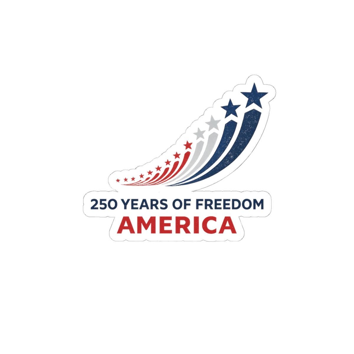 ColorFlow | 250 Years of Freedom America Patriotic Shooting Stars Vinyl Sticker