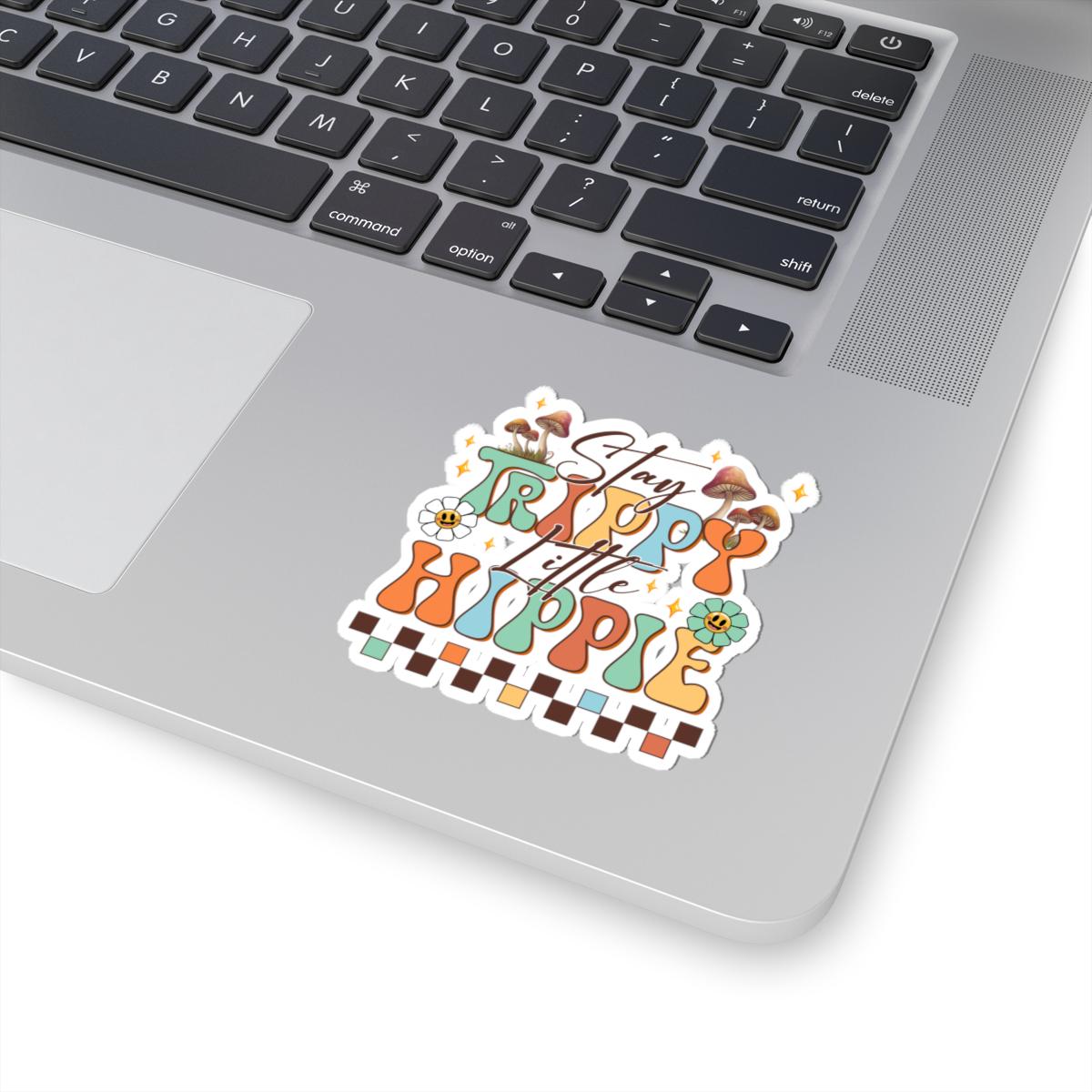 ColorFlow | Stay Trippy Little Hippie Retro Mushroom Psychedelic Sunshine Art Vinyl Sticker