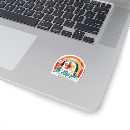 ColorFlow | Be Hippie Retro Rainbow Daisy Flower Power Groovy Art Vinyl Sticker