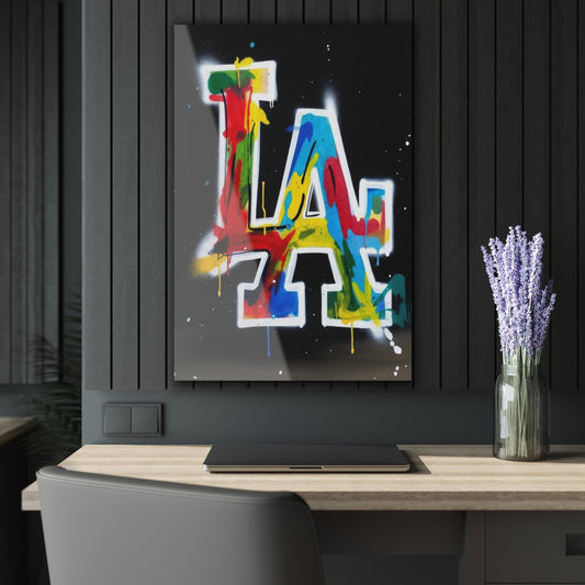 ColorFlow | LA Graffiti Letters Metal Art Print | Color Splash Artwork | Street Art Decor | Urban Room Decor | Modern Decor