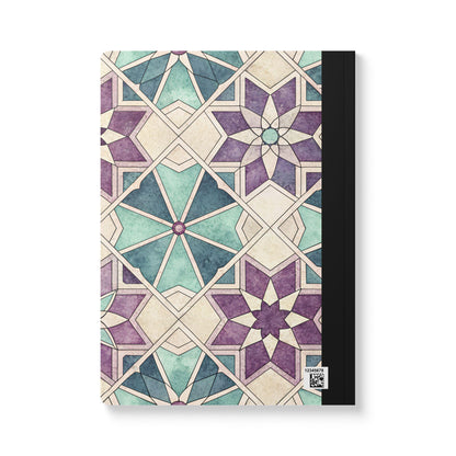 Moroccan Star Composition Notebook | Lilac Teal Ivory Geometric Journal