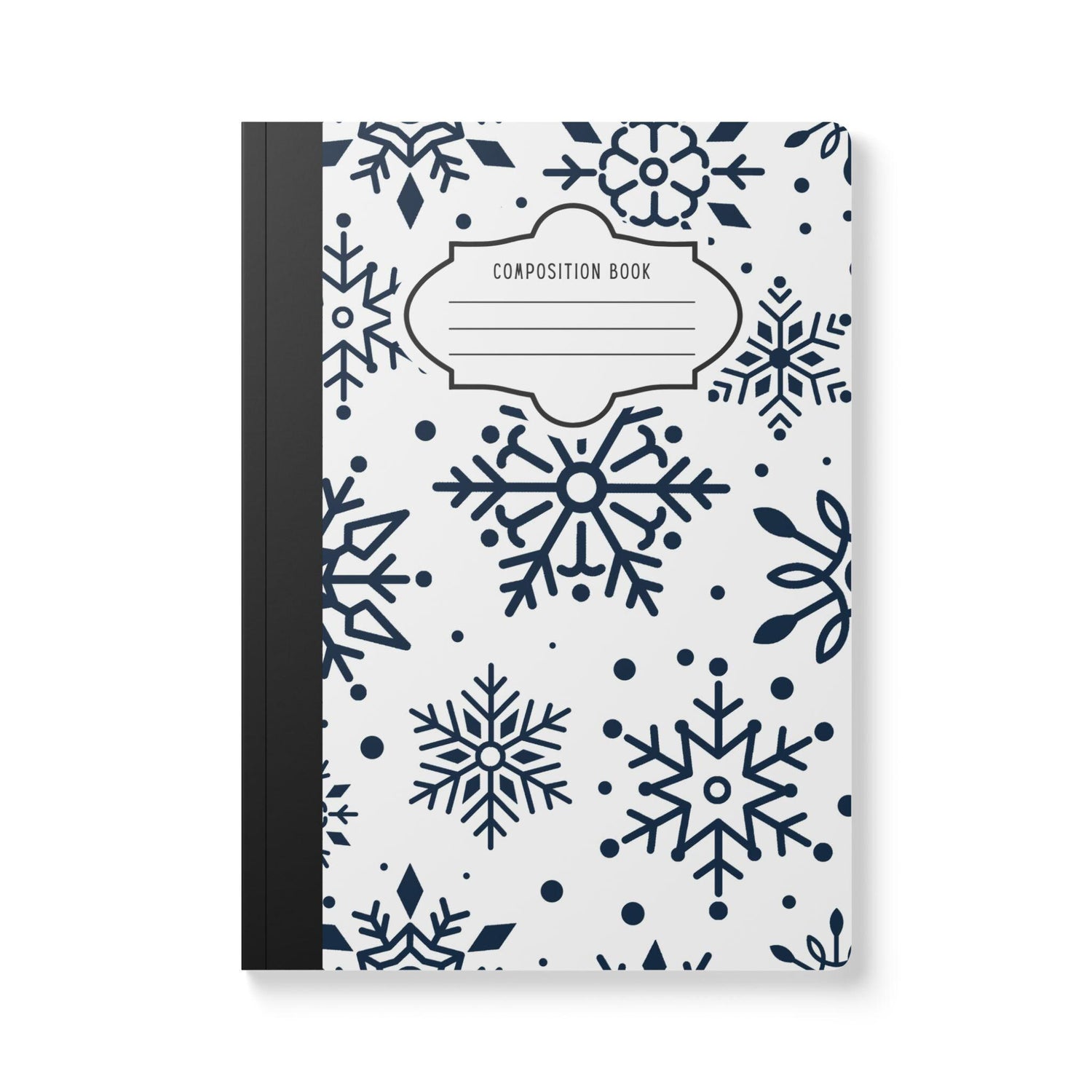 White Snowflake Composition Notebook | College Ruled Journal for School, Office, Holiday