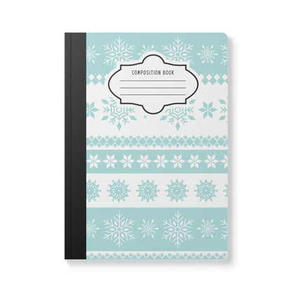 Mint Snowflake Composition Notebook | College Ruled Journal for School, Office, Writing