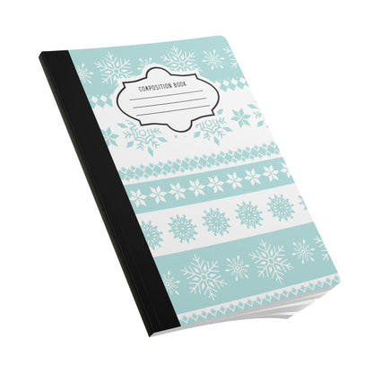 Mint Snowflake Composition Notebook | College Ruled Journal for School, Office, Writing