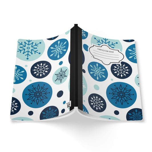 Snowflake Circles Composition Notebook | College Ruled Journal for School, Office, Holiday Writing