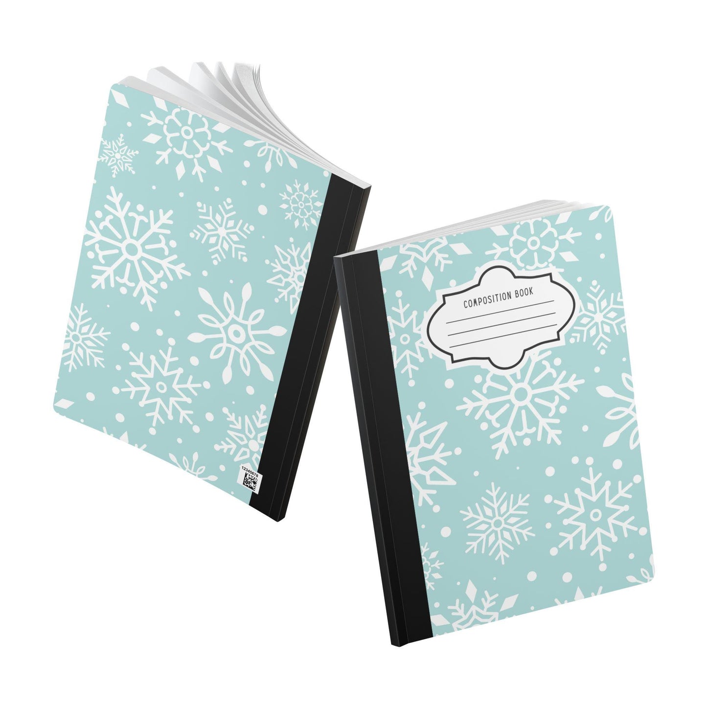 Mint Snowflake Composition Notebook | College Ruled Journal for School, Office, Writing