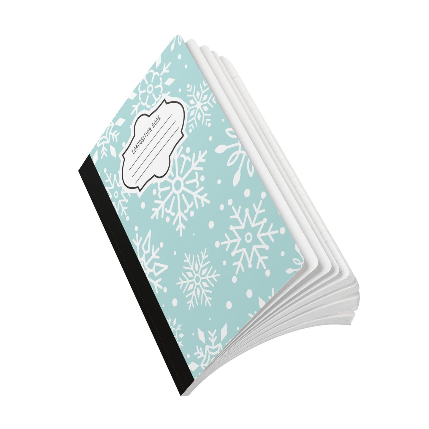 Mint Snowflake Composition Notebook | College Ruled Journal for School, Office, Writing