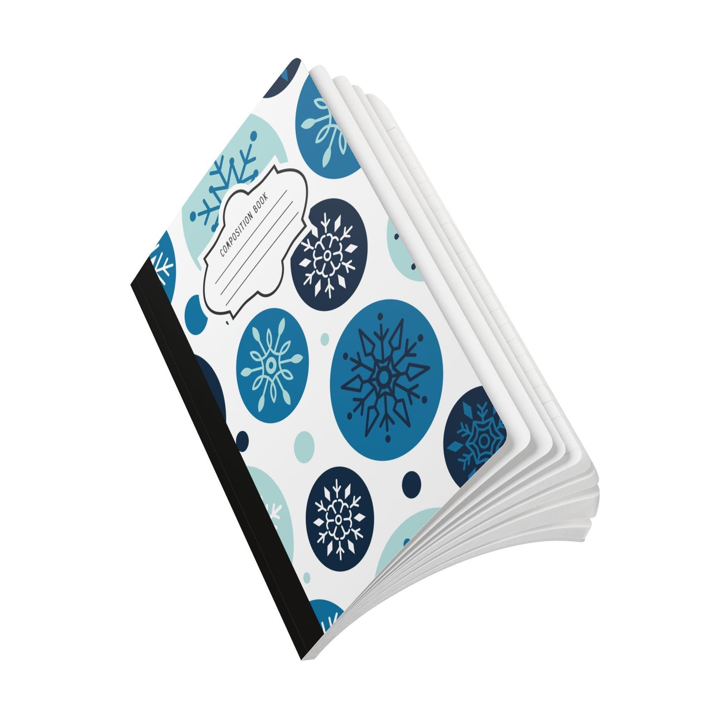 Snowflake Circles Composition Notebook | College Ruled Journal for School, Office, Holiday Writing
