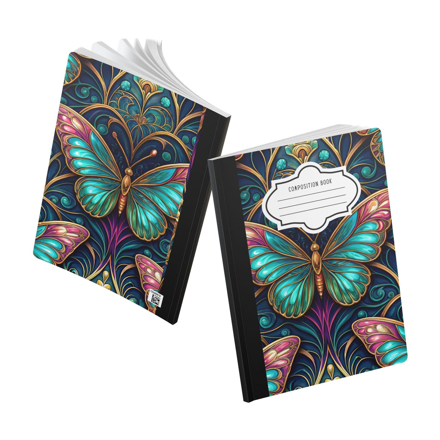 ColorFlow Butterfly Composition Notebook | Art Journal for Writing, School, Inspiration