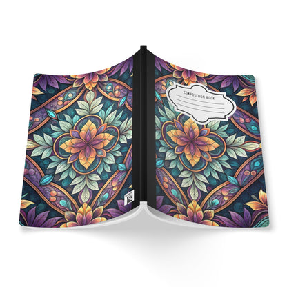 Ornate Mandala Garden Composition Notebook | Elegant Floral Journal (7.5x9.75 inches)