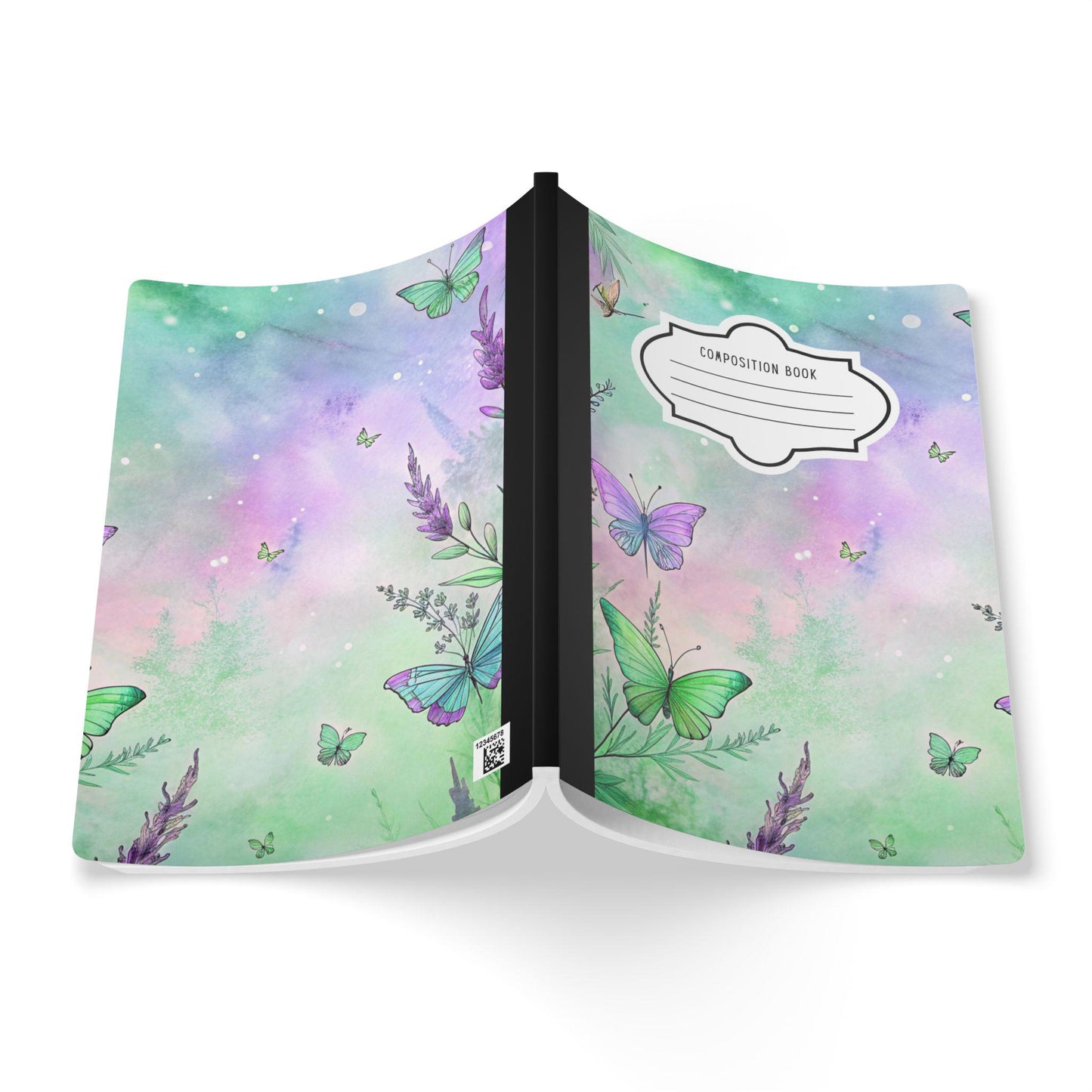 ColorFlow | Pastel Sky Butterfly Composition Notebook College Ruled Journal for Students Professionals Writing