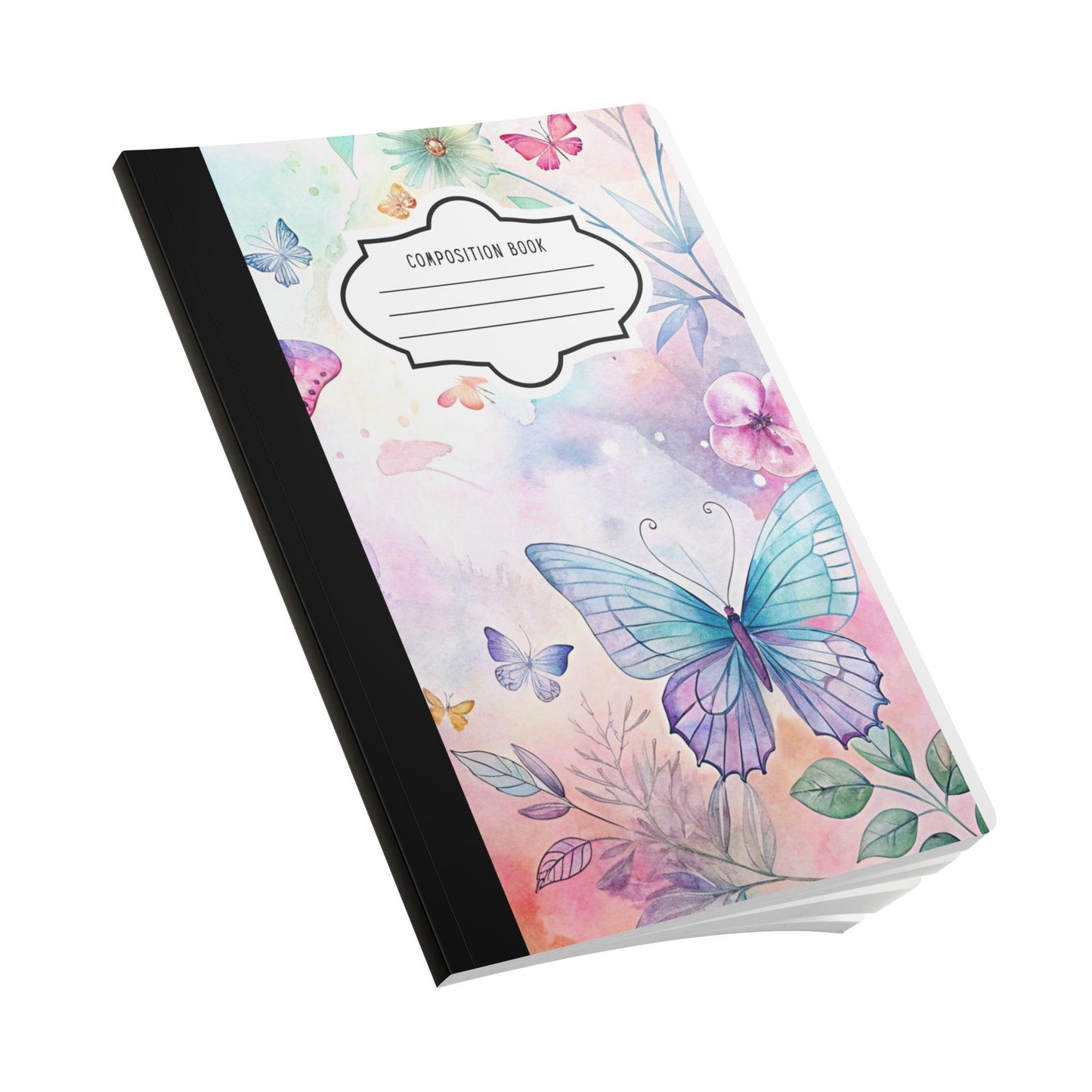 ColorFlow | Butterfly Garden Composition Notebook Aesthetic Journal Pastel Writing Book for School Office or Gifts