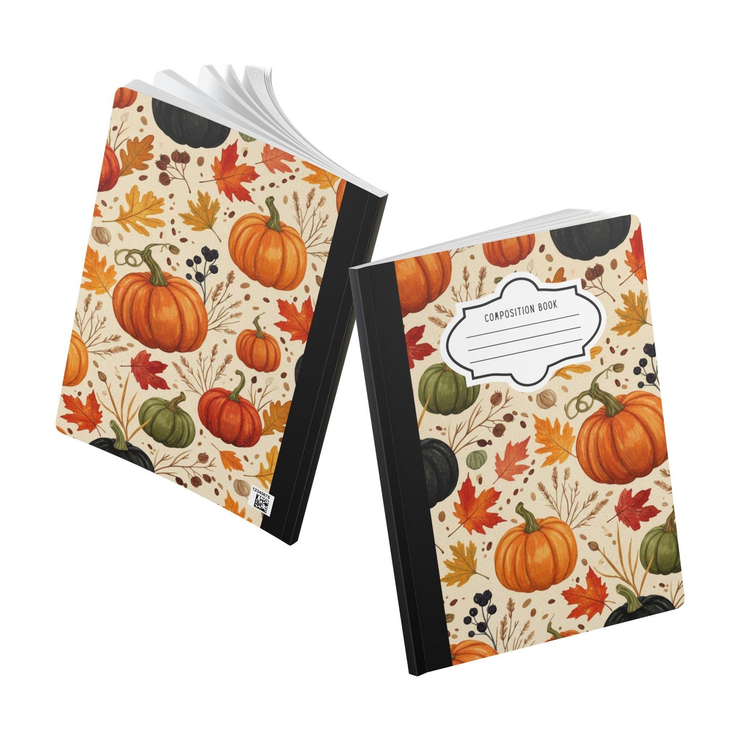 ColorFlow | Autumn Pumpkin Composition Notebook College Ruled Journal for Students Professionals Writing Journaling
