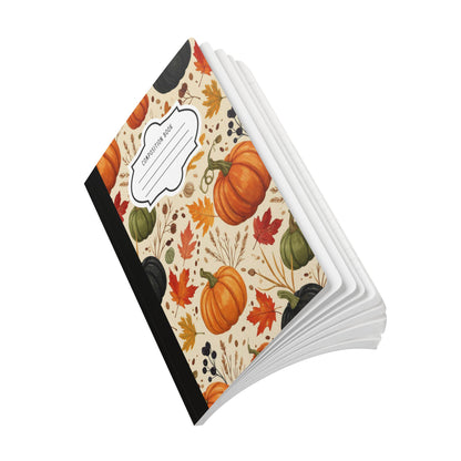 ColorFlow | Autumn Pumpkin Composition Notebook College Ruled Journal for Students Professionals Writing Journaling