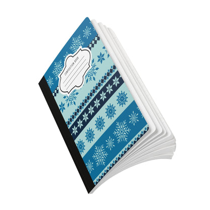 Light Blue Snowflake Composition Notebook | College Ruled Journal for School, Office Writing