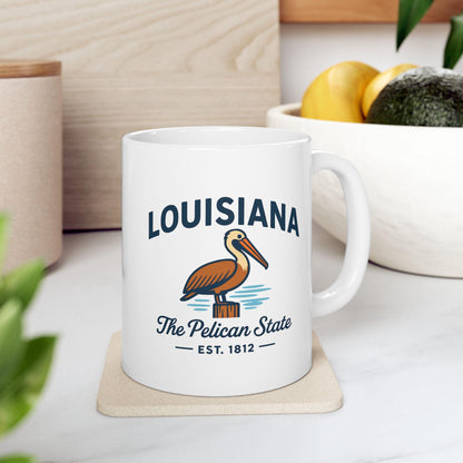 Louisiana Pelican Mug | The Pelican State Coffee Cup | Coastal Southern Gift