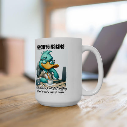 Procaffeinating Definition Coffee Mug | Funny Office Humor Ceramic Cup