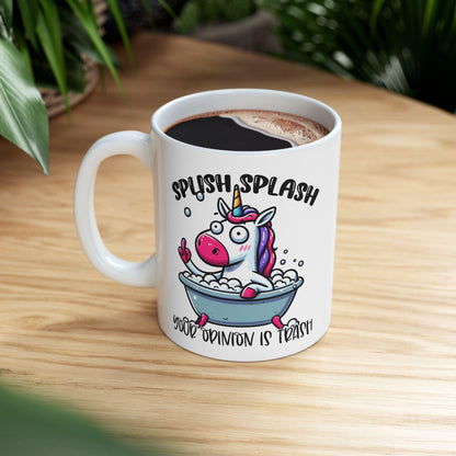 Funny Unicorn Mug | Sarcastic Coffee Cup, 15oz Ceramic (Dishwasher Safe)