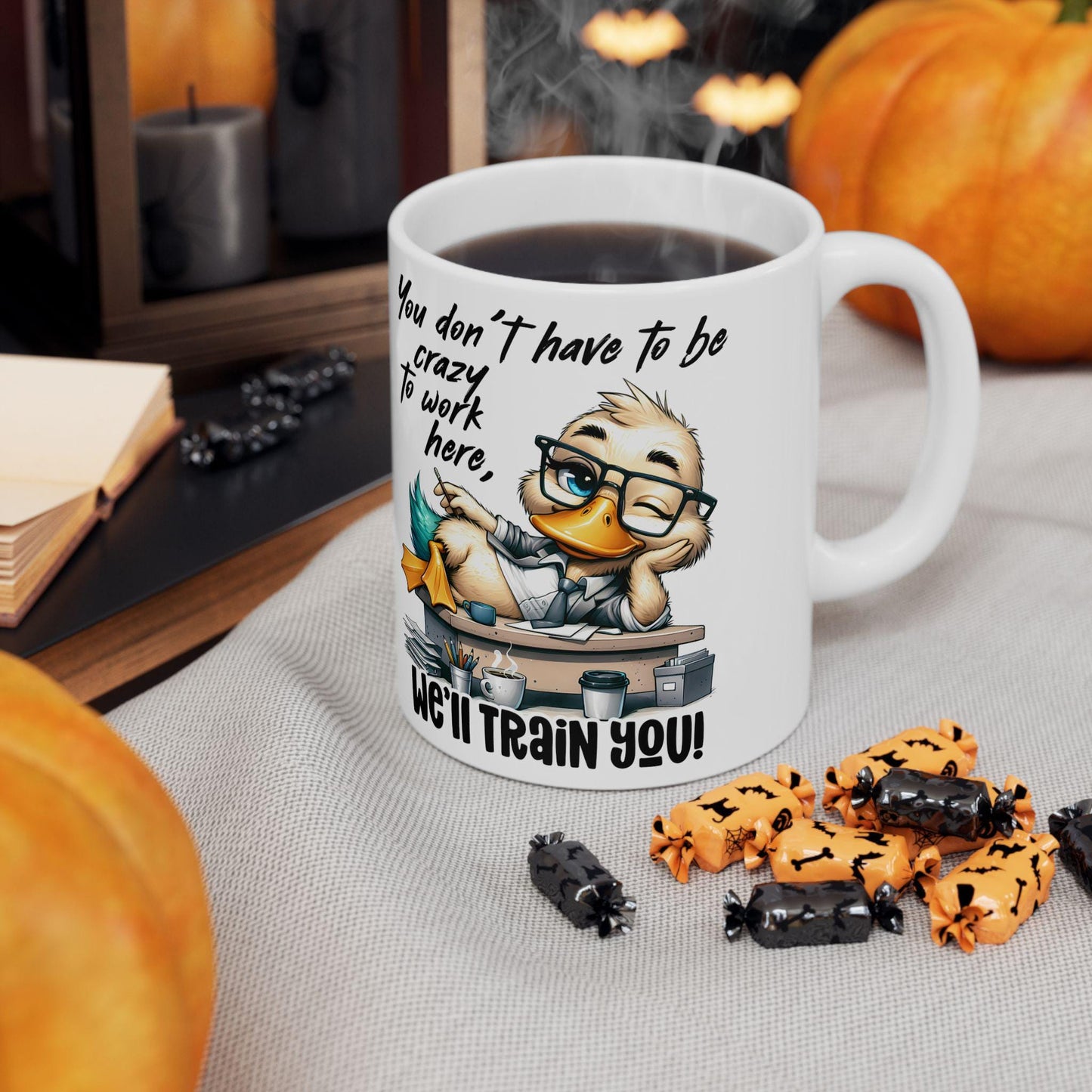 Funny Office Mug | Crazy Work Humor Coffee Cup (15 oz)