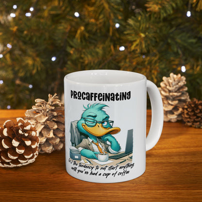 Procaffeinating Definition Coffee Mug | Funny Office Humor Ceramic Cup