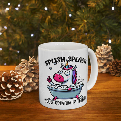Funny Unicorn Mug | Sarcastic Coffee Cup, 15oz Ceramic (Dishwasher Safe)