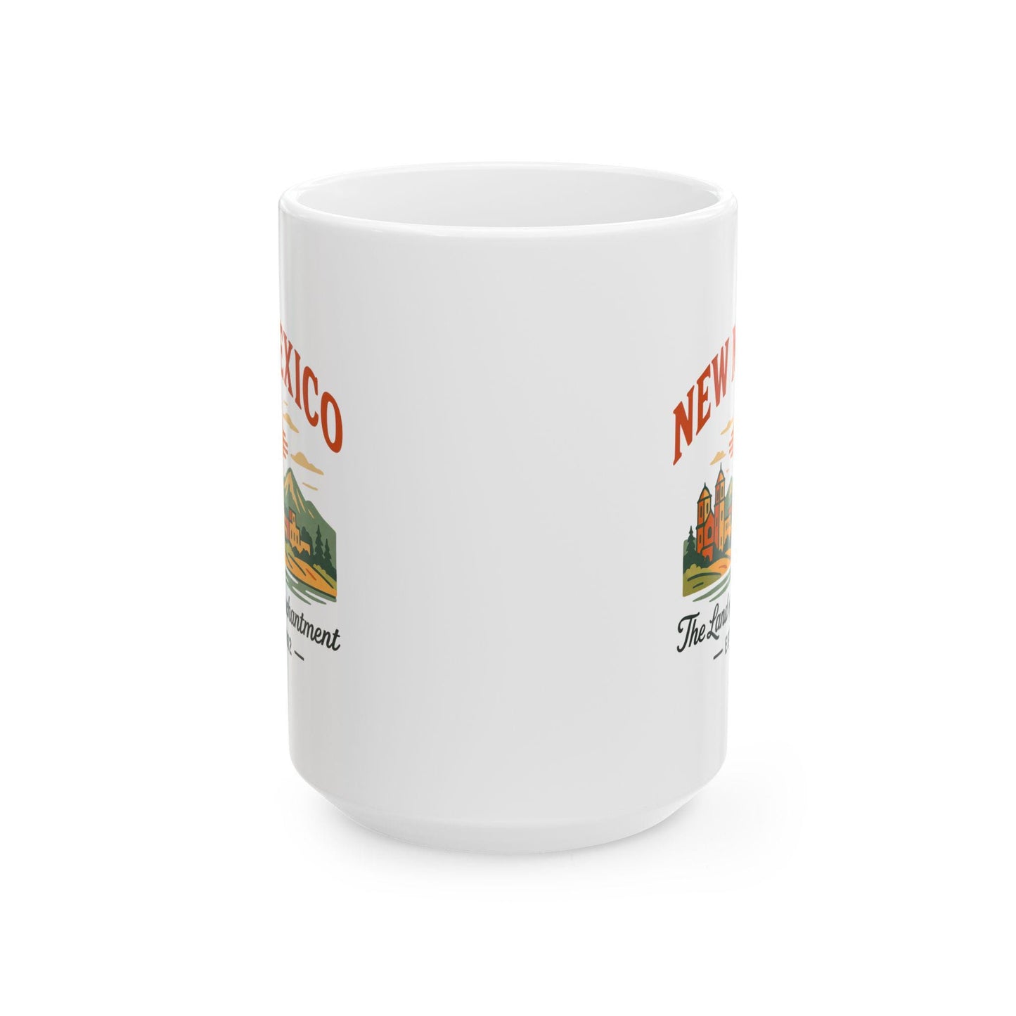 New Mexico Land of Enchantment Ceramic Mug | Southwest Desert Coffee Cup (15oz)
