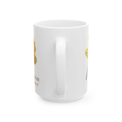 March Daffodil Mug | Yellow Floral Spring Botanical Coffee Cup