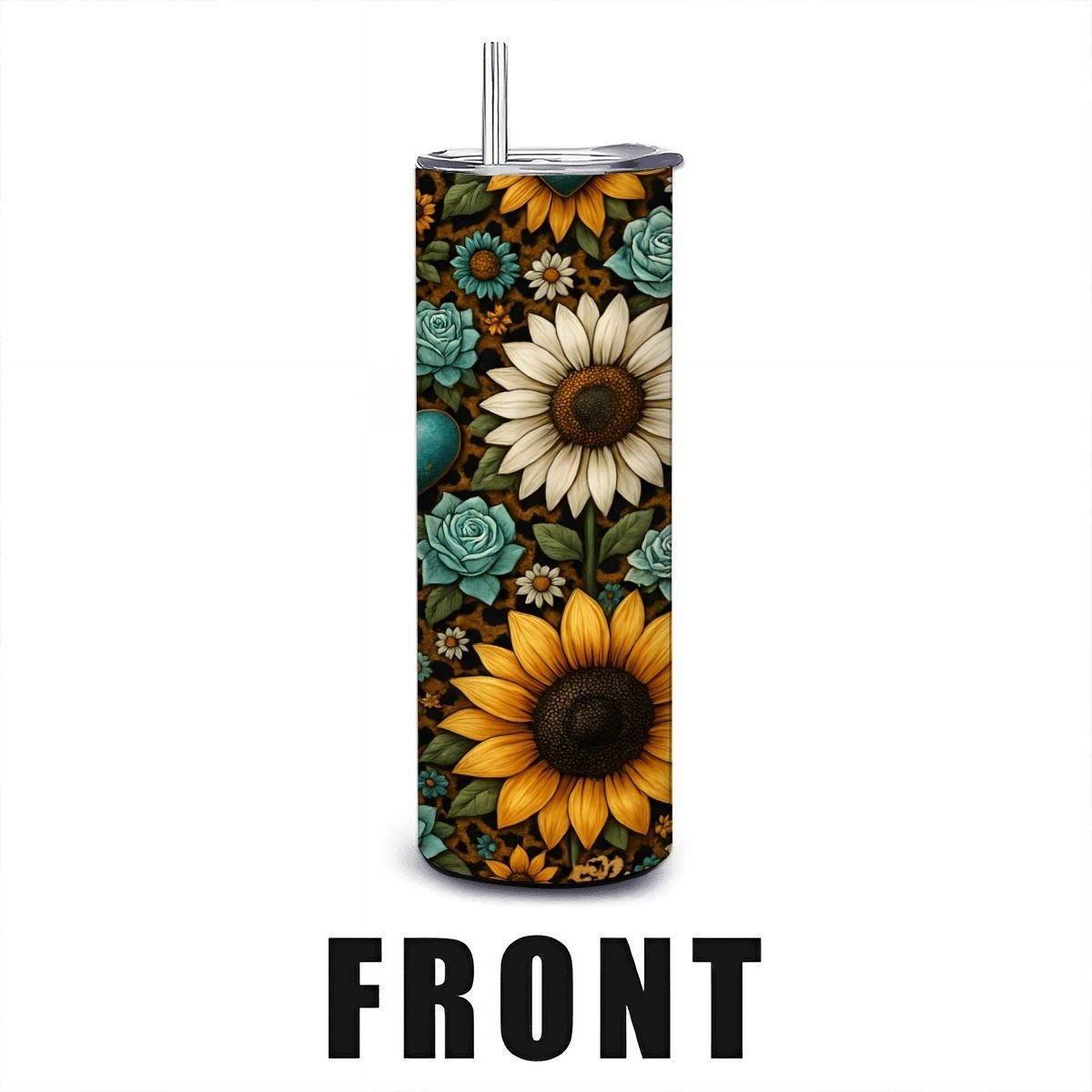 20oz Straight Stainless Steel Tumbler with Straw（Made in USA)